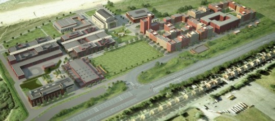 Aerial CGI Bay Campus 